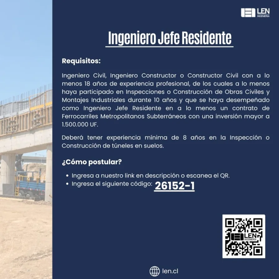 Ingeniero Jefe Residente - imagen 1