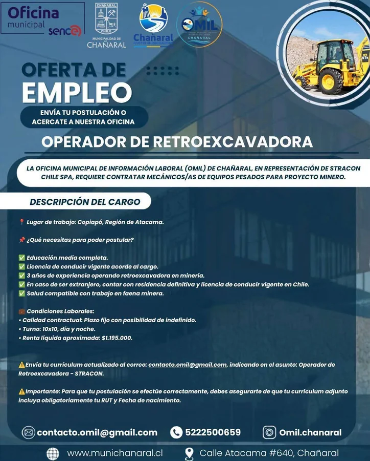 Operador de Retroexcavadora – Minería - imagen 1