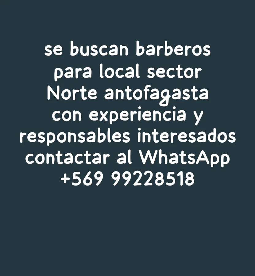 Barbero para Sector Norte de Antofagasta - imagen 1