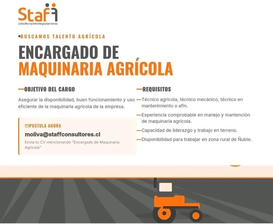 Encargado de Maquinaria Agrícola - imagen 1