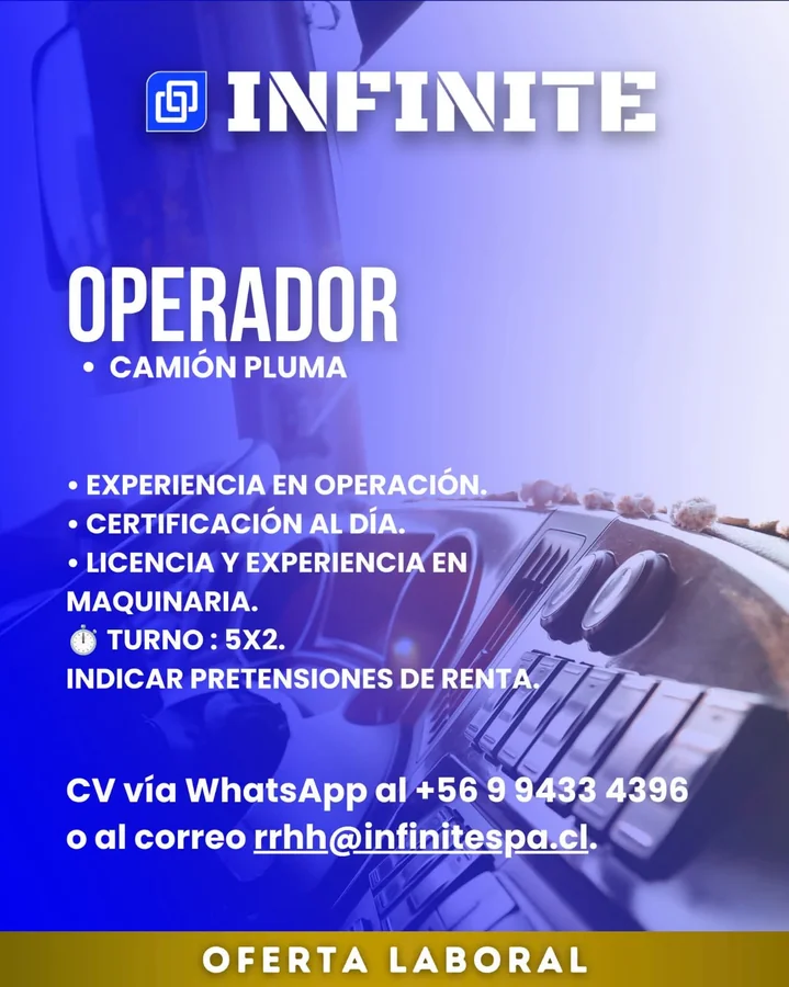 Operador de Camión Pluma - imagen 1
