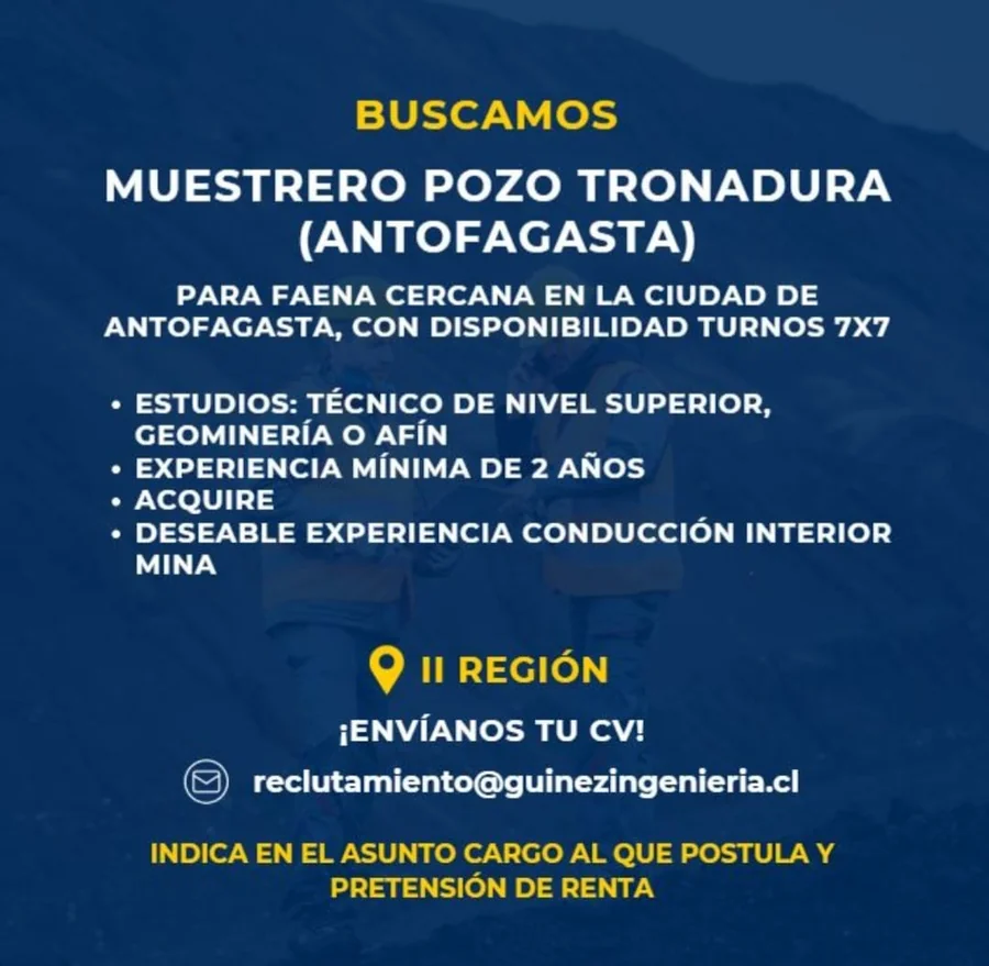 Muestrero Pozo Tronadura - imagen 1