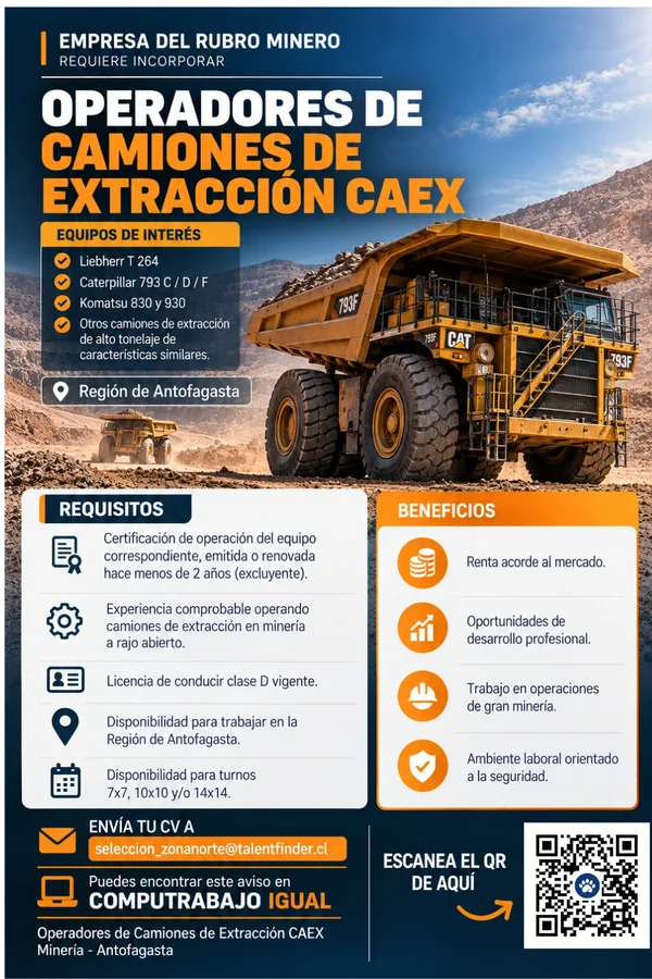 Operadores de Camiones de Extracción CAEX - imagen 1
