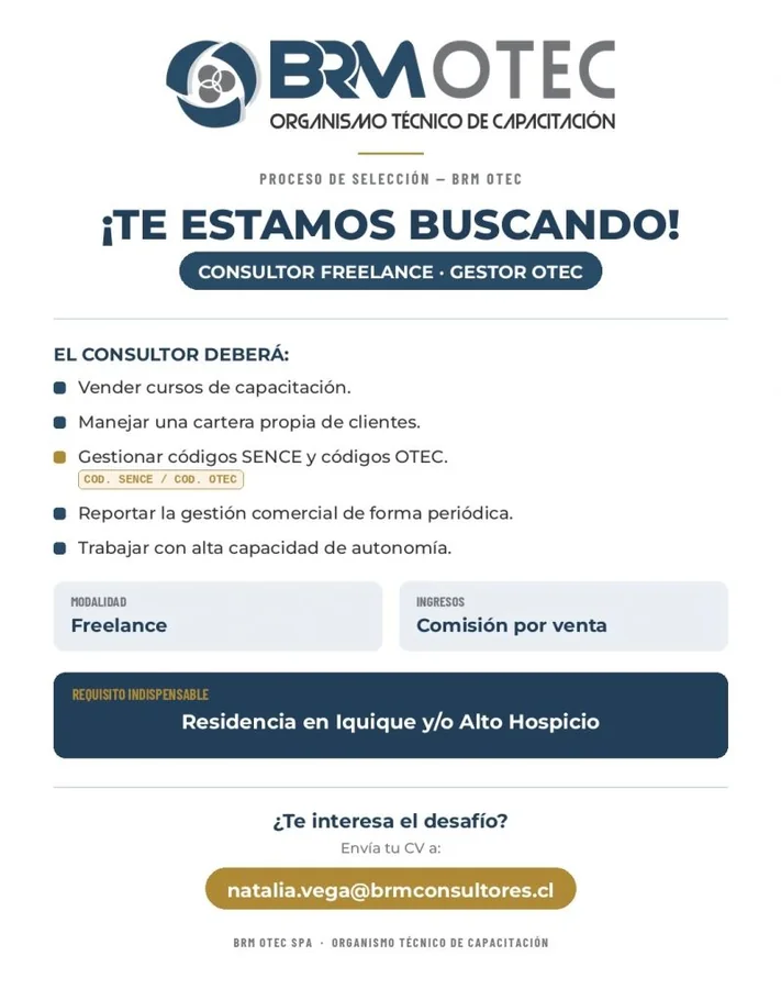 Consultor Freelance para Capacitación OTEC - imagen 1