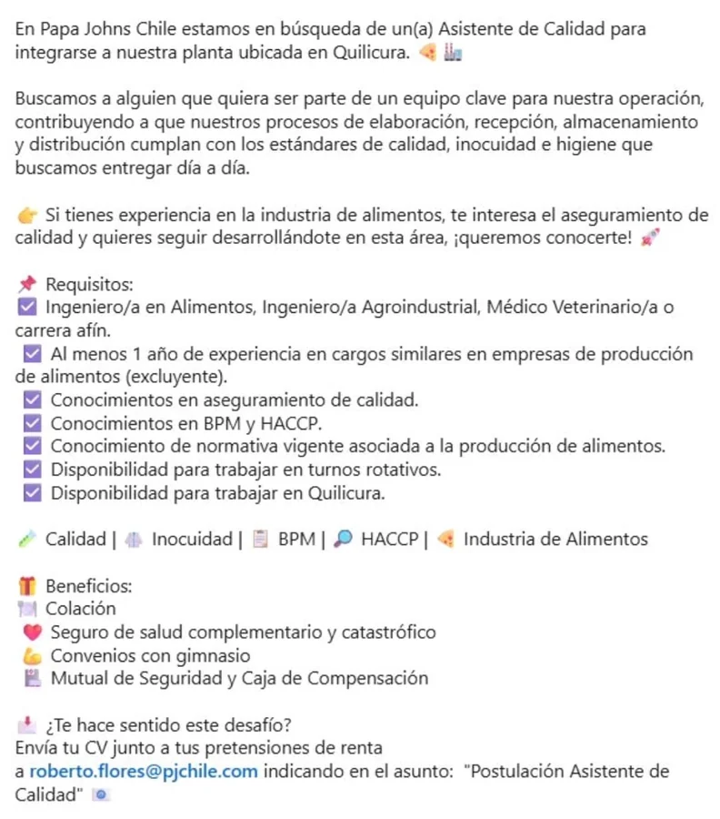 Asistente de Calidad - imagen 1