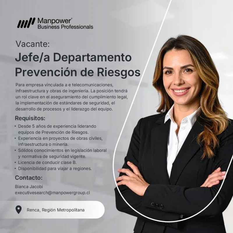 Jefe/a Departamento Prevención de Riesgos - imagen 1