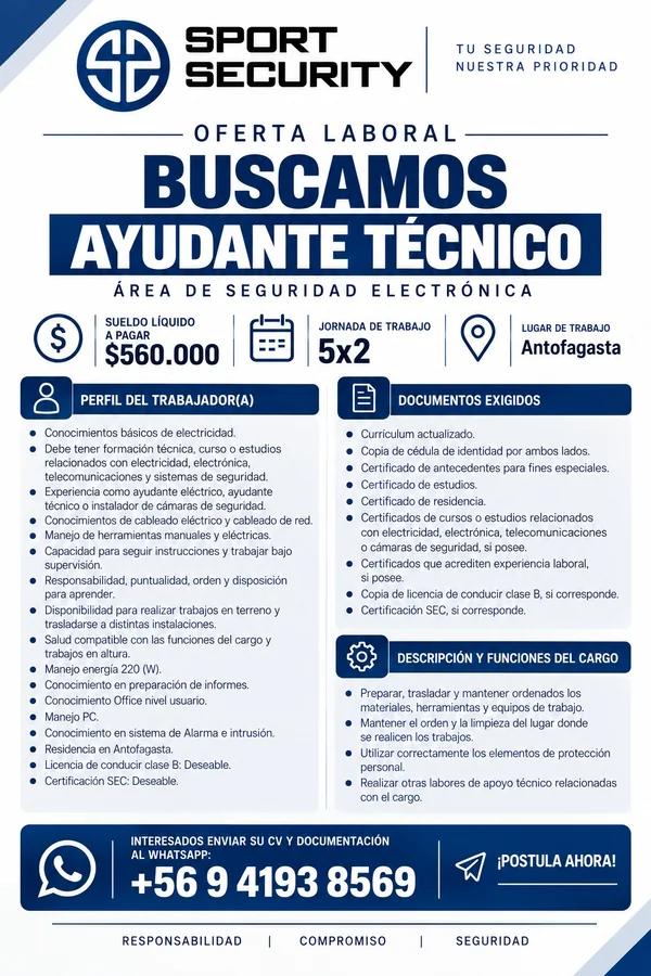 Ayudante Técnico de Seguridad Electrónica - imagen 1