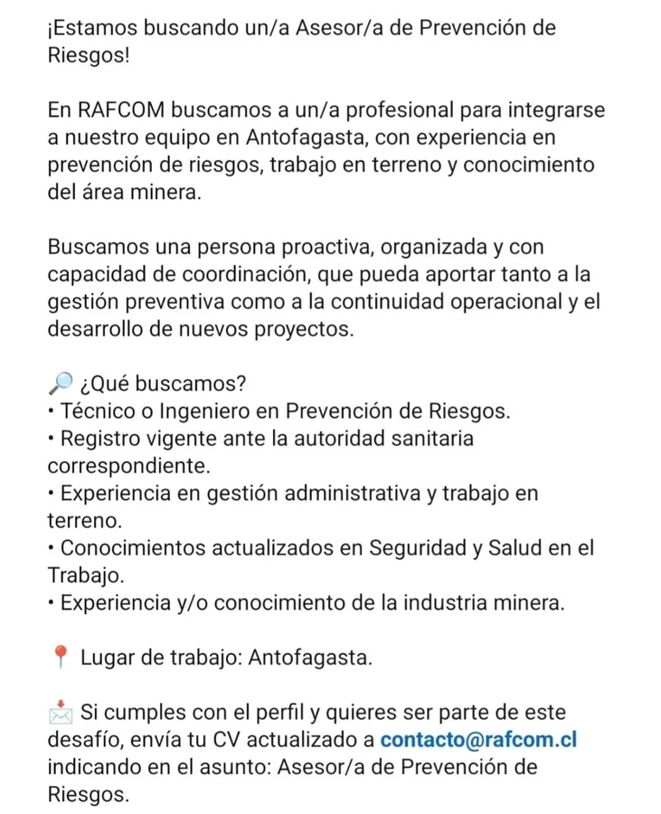 Asesor/a de Prevención de Riesgos - imagen 1