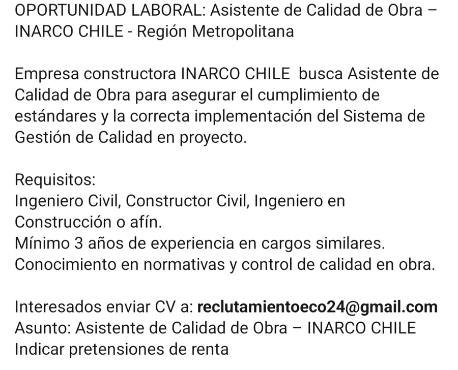 Asistente de Calidad de Obra - imagen 1