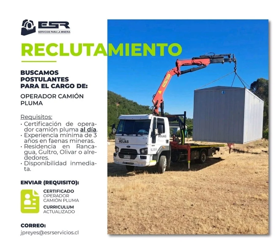 Operador Camión Pluma - imagen 1