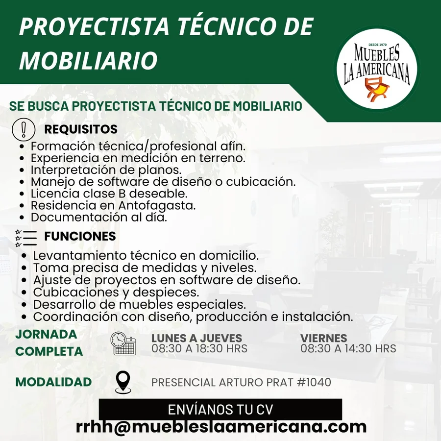 Proyectista Técnico de Mobiliario - imagen 1