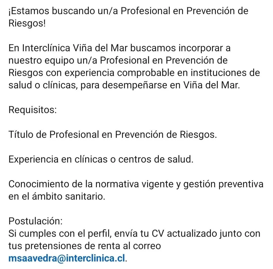 Profesional en Prevención de Riesgos - imagen 1