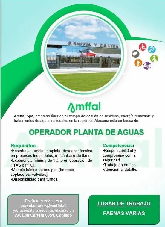 Operador de Planta de Aguas - imagen 1