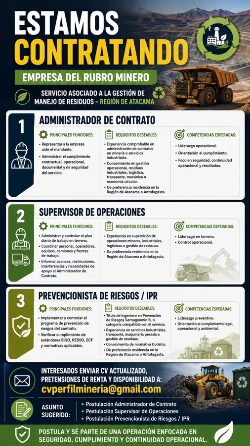 Administrador, Supervisor y Prevencionista de Riesgos - imagen 1