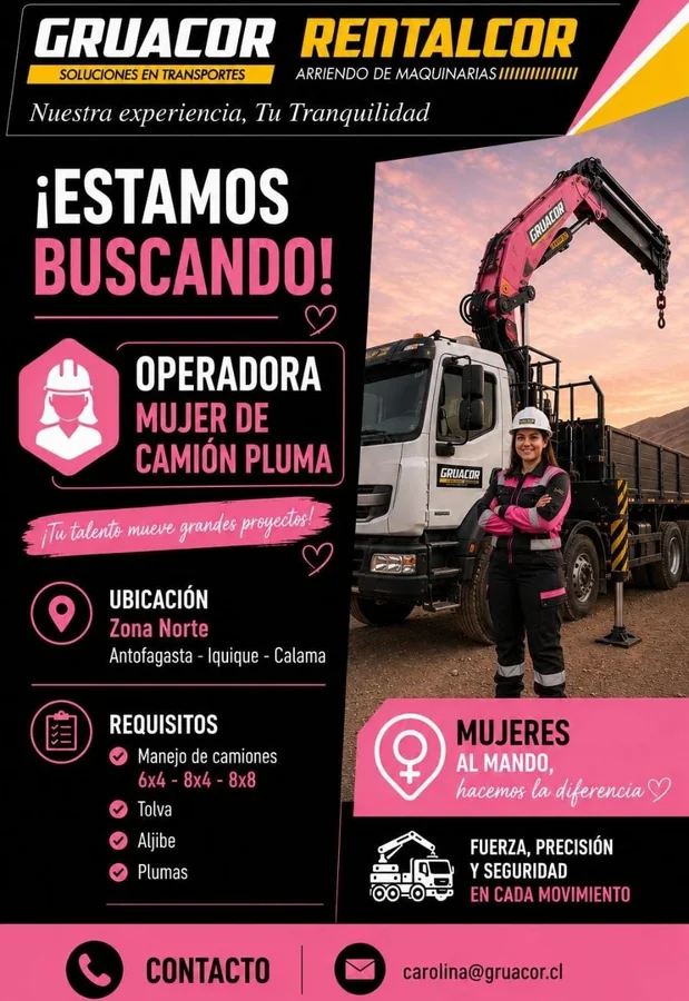 Operadora de Camión Pluma - imagen 1