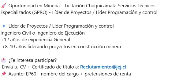 Líder de Proyectos / Lider Programación y control - imagen 1