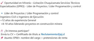 Líder de Proyectos / Lider Programación y control - imagen 1