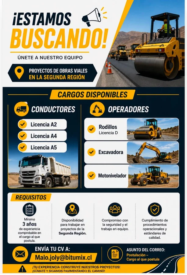 Conductores y Operadores para Obras Viales - imagen 1