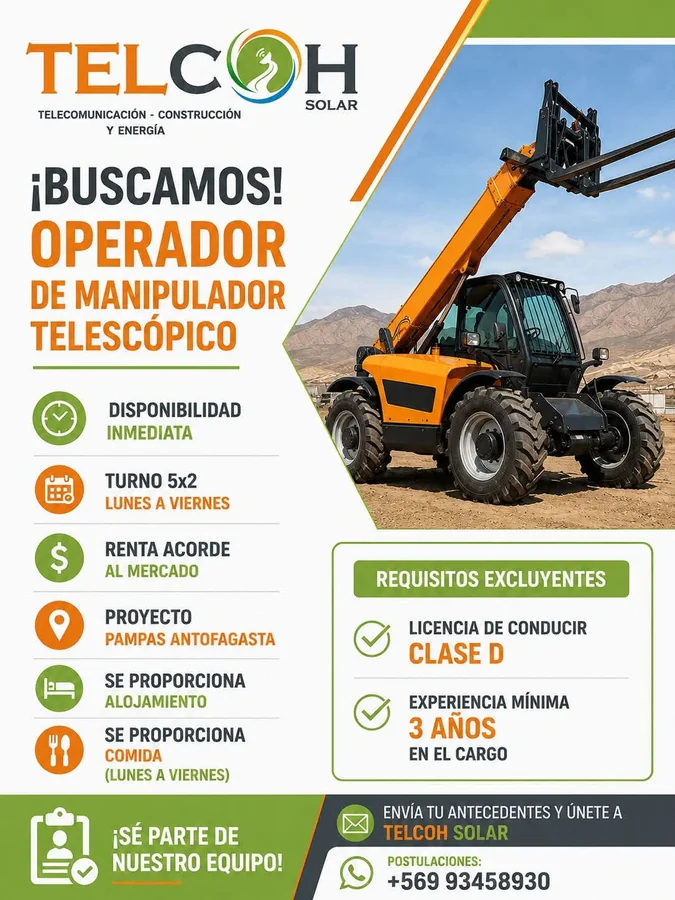 Operador de Manipulador Telescópico - imagen 1