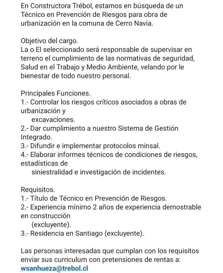 Técnico en Prevención de Riesgos - imagen 1