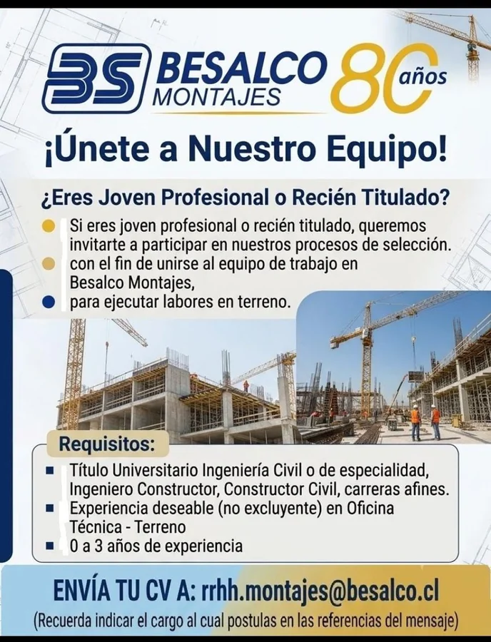 Joven Profesional - Ingeniero Civil o Constructor - imagen 1
