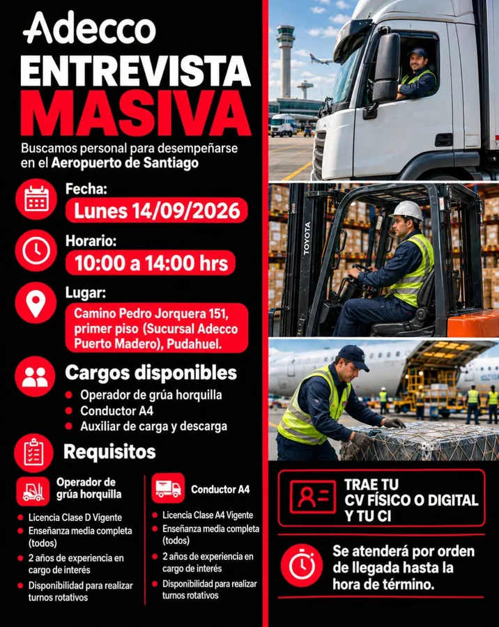 Personal para Aeropuerto de Santiago - imagen 1