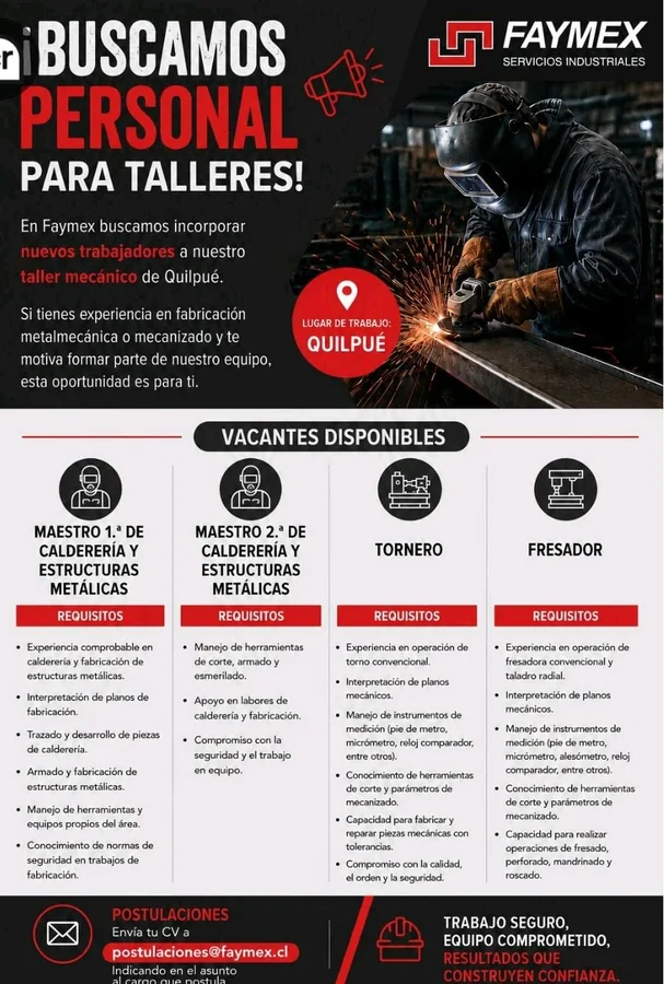 Personal para Taller Metalmecánico - imagen 1