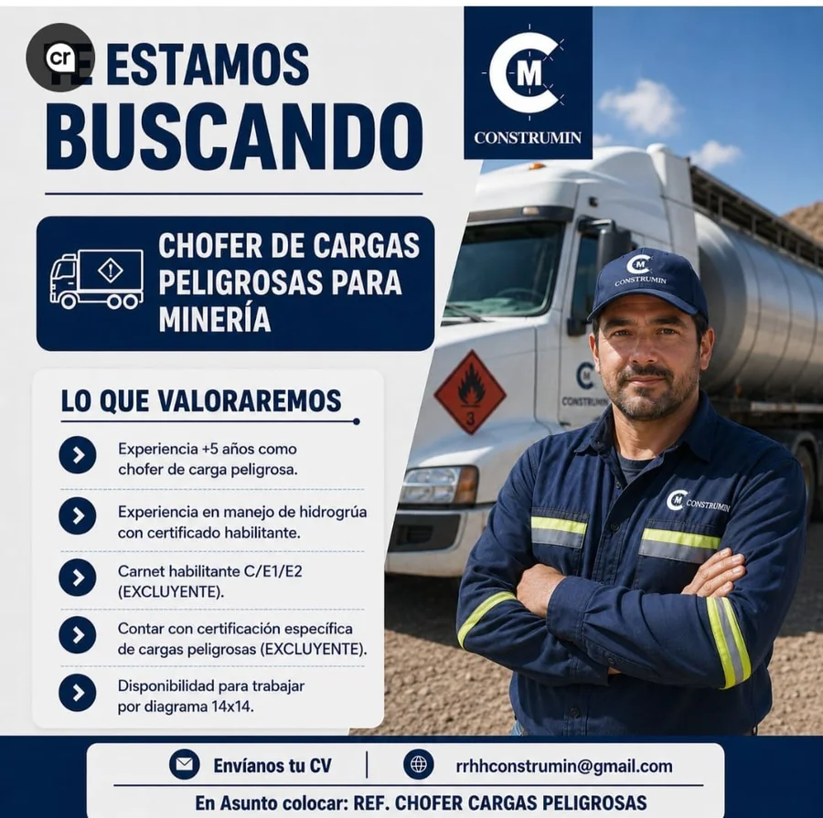 Chofer de Cargas Peligrosas para Minería - imagen 1