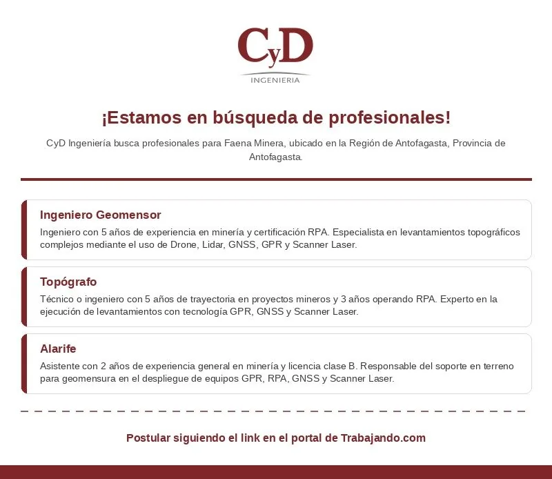 Profesionales para Faena Minera en Antofagasta - imagen 1