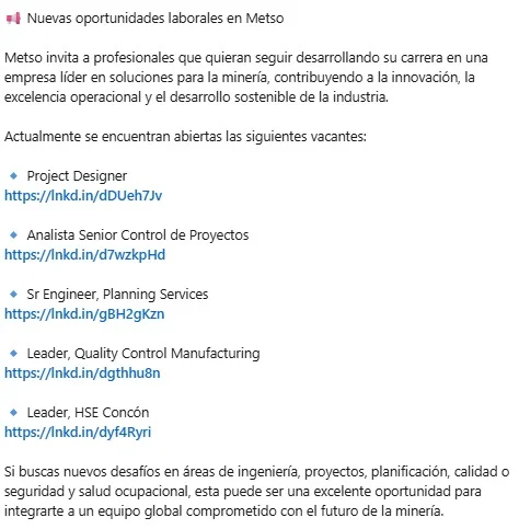 Oportunidades laborales en Metso - imagen 1
