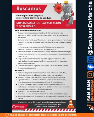 Supervisor de Capacitación y Desarrollo - imagen 1