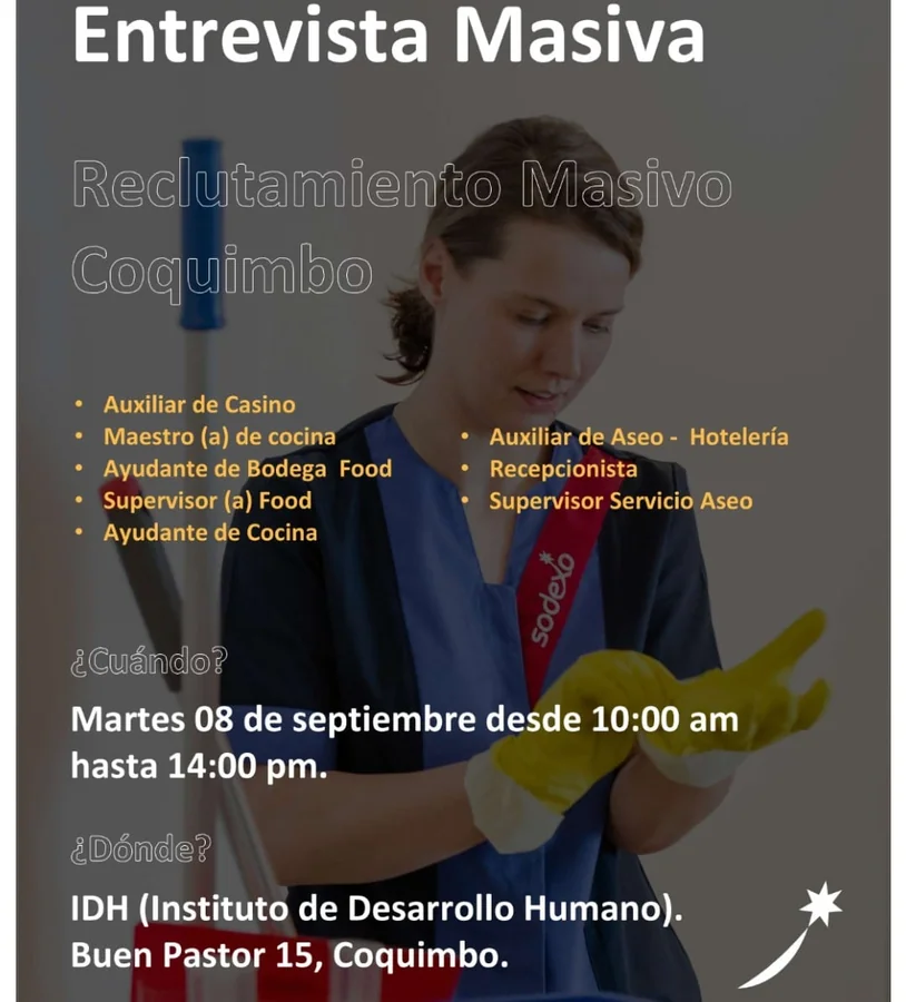 Reclutamiento Masivo Sodexo Coquimbo - imagen 1