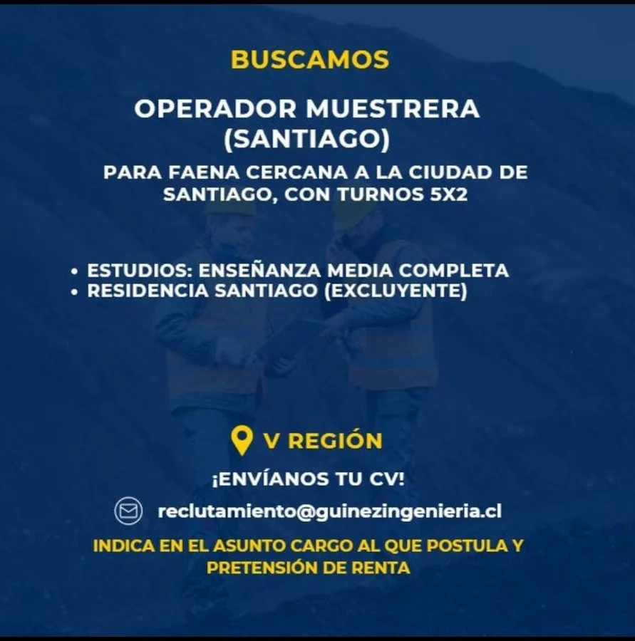 Operador Muestrera - imagen 1