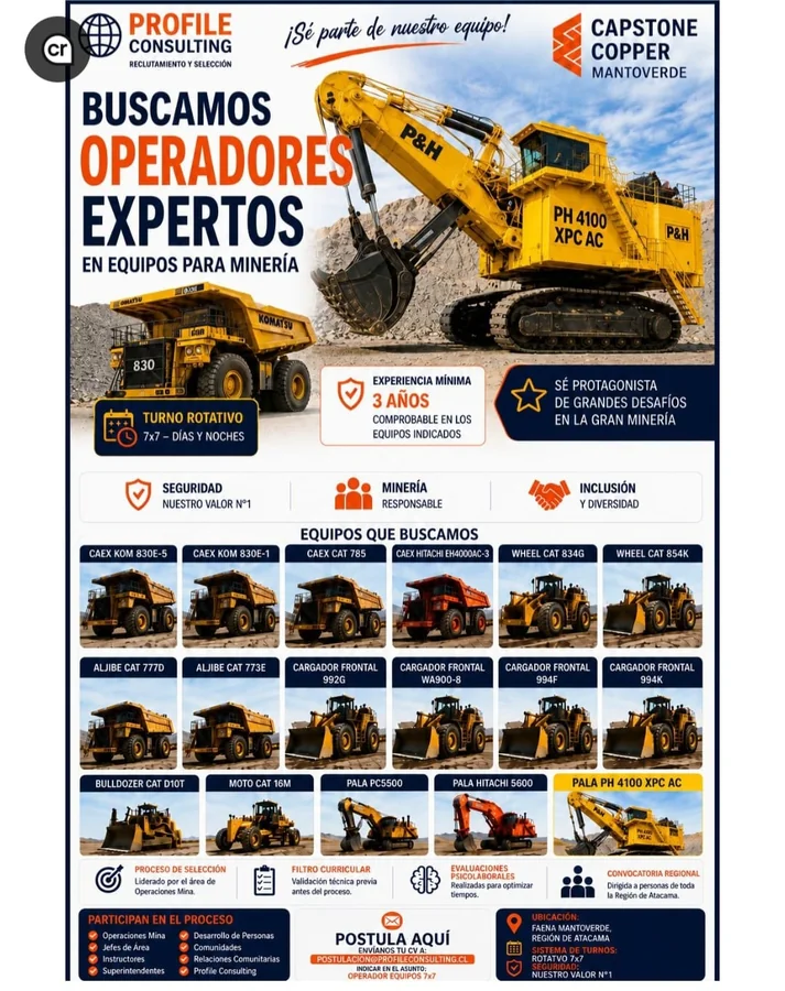 Operadores Expertos en Equipos para Minería - imagen 1