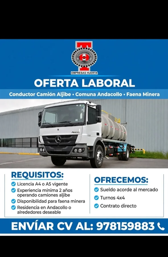 Conductor de Camión Aljibe - imagen 1