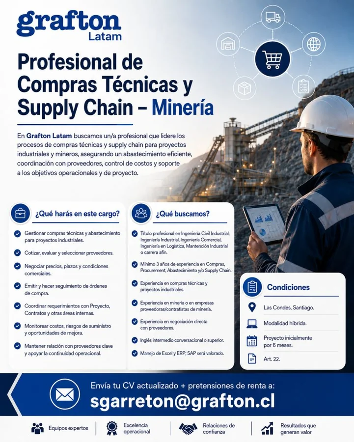 Profesional de Compras Técnicas y Supply Chain - Minería - imagen 1