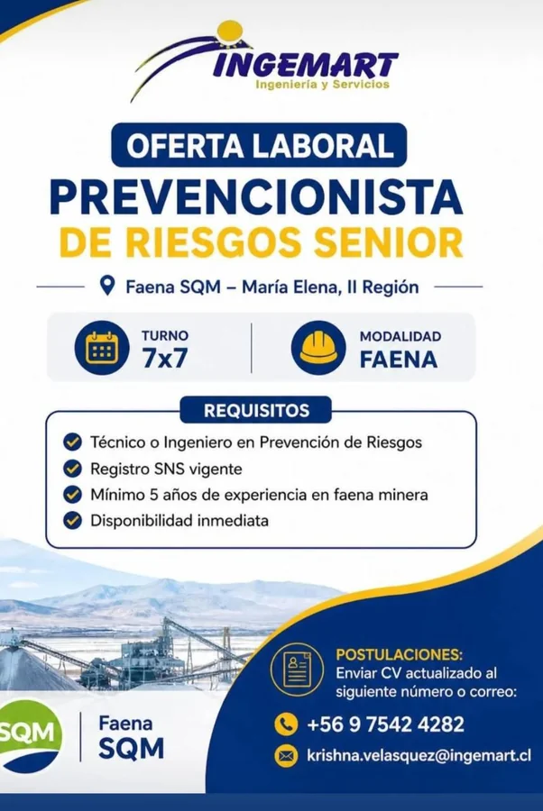 Prevencionista de Riesgos Senior - imagen 1