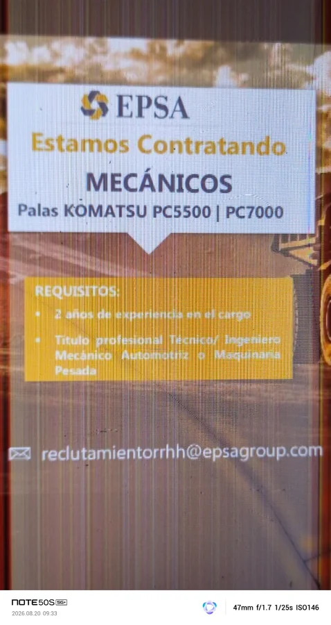 Mecánico de Palas Komatsu PC5500 y PC7000 - imagen 1