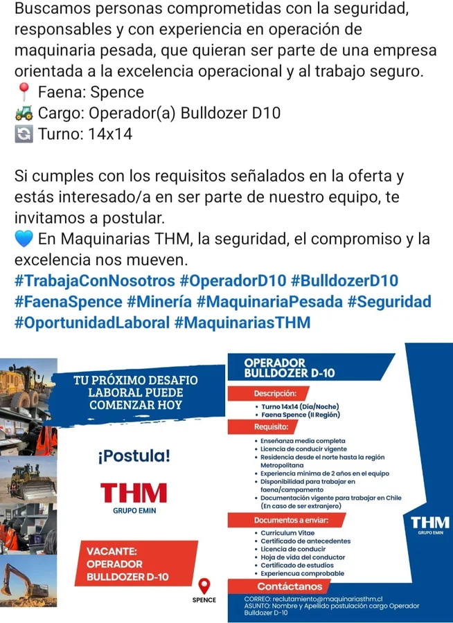 Operador de Bulldozer D10 - imagen 1