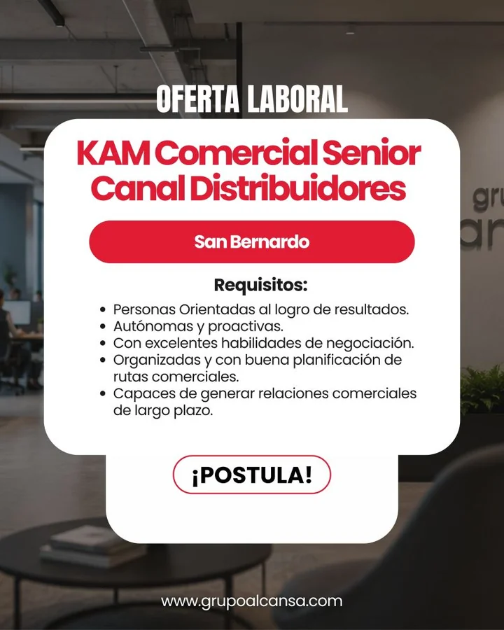 KAM Comercial Senior para Canal Distribuidores - imagen 1