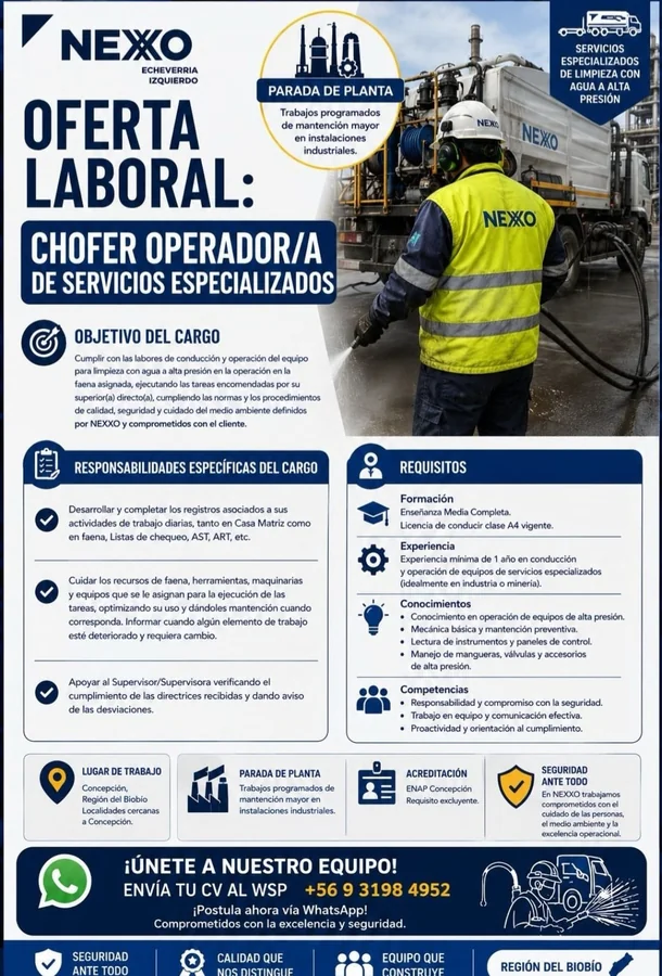 Chofer Operador de Servicios Especializados - imagen 1