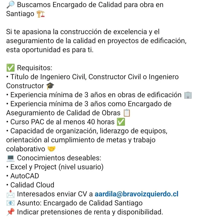 Encargado de Calidad - imagen 1