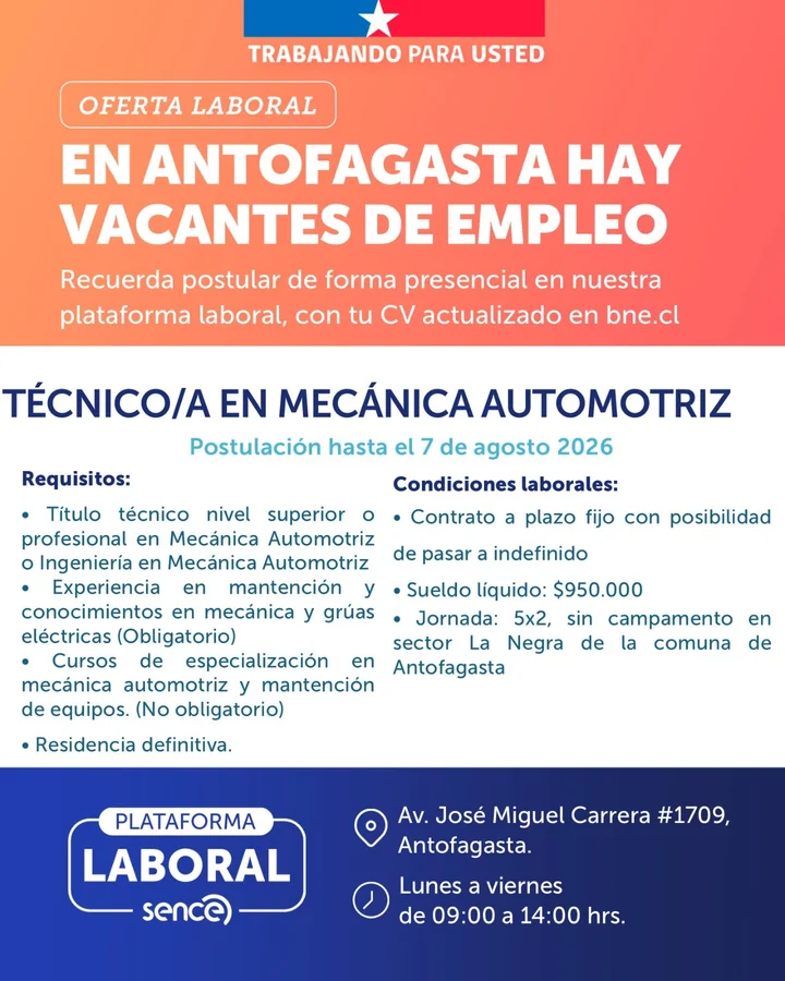 Técnico/a en Mecánica Automotriz - imagen 1
