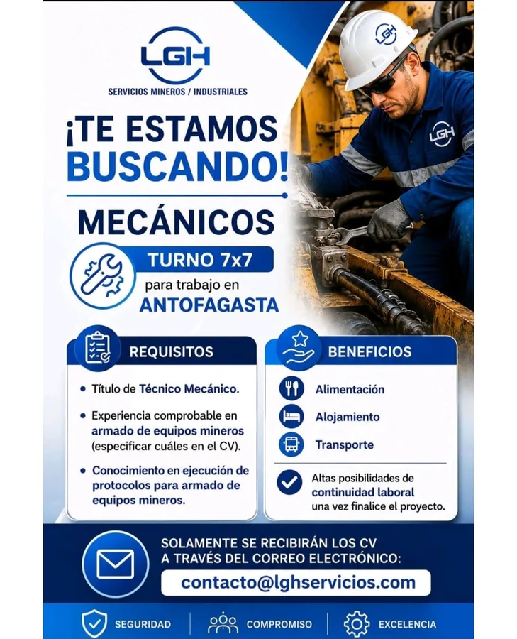 Mecánicos Turno 7x7 para Antofagasta - imagen 1