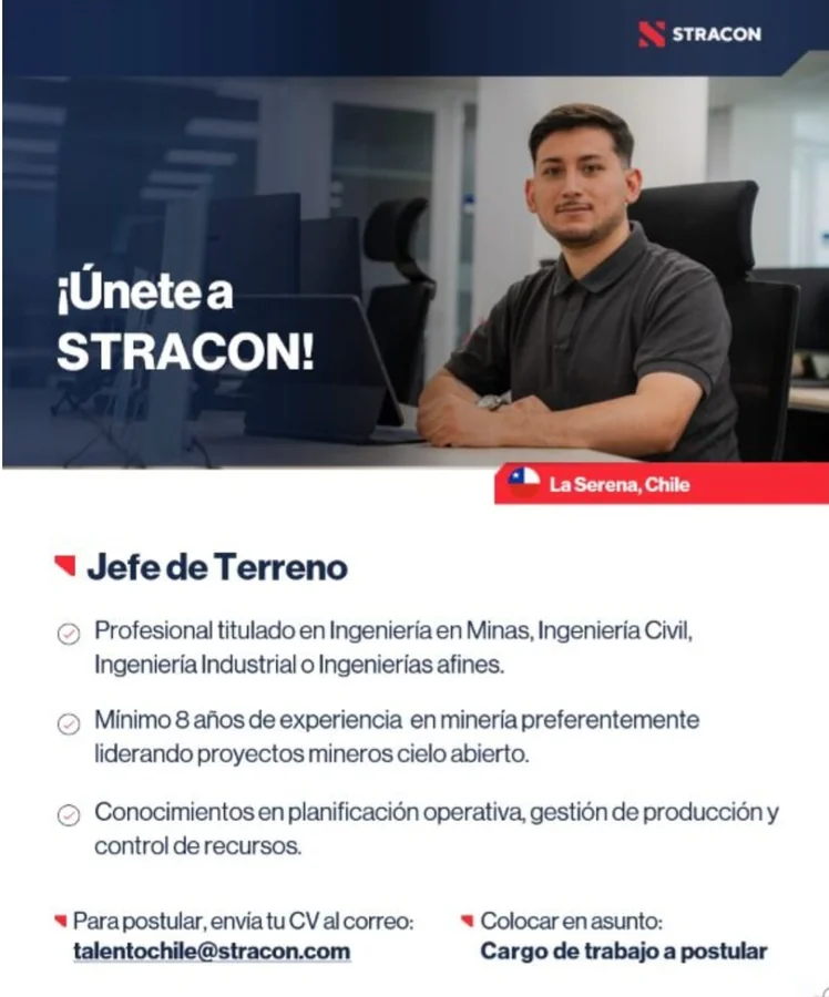 Jefe de Terreno Minería La Serena - imagen 1