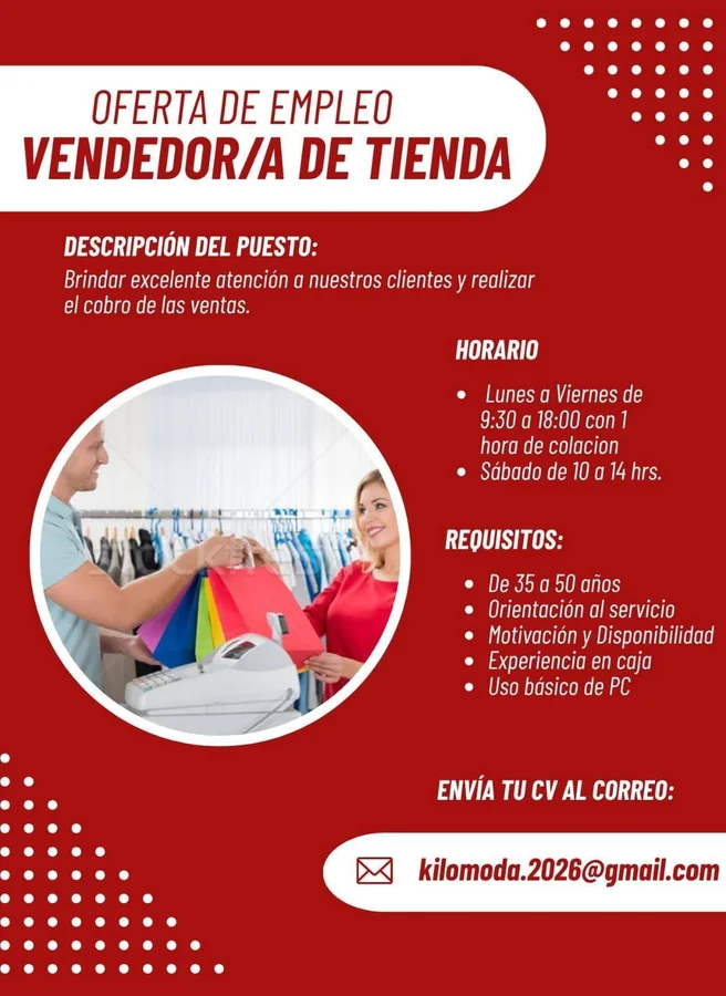 Vendedor/a de Tienda - imagen 1