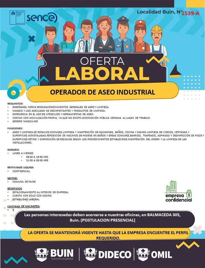 Operador de Aseo Industrial - imagen 1
