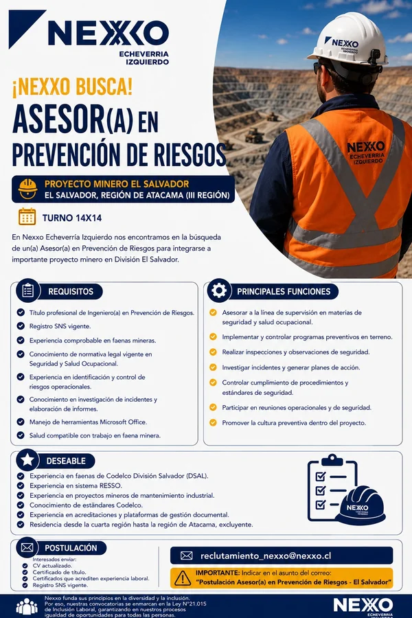 Asesor(a) en Prevención de Riesgos - imagen 1