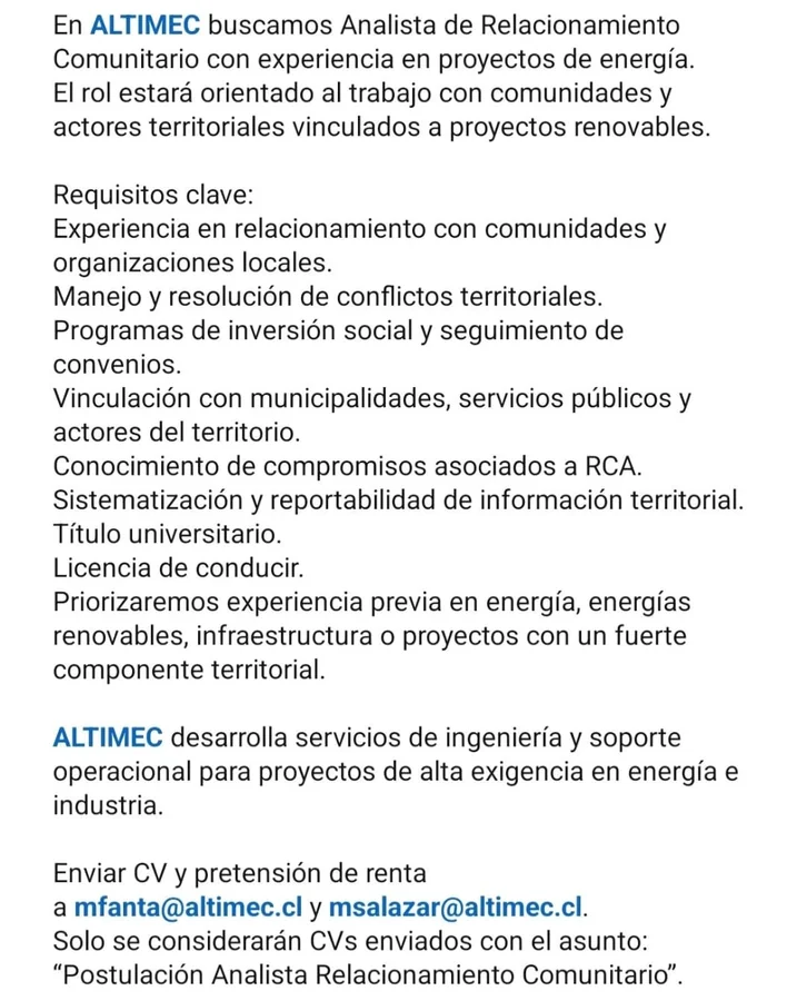 Analista de Relacionamiento Comunitario - imagen 1