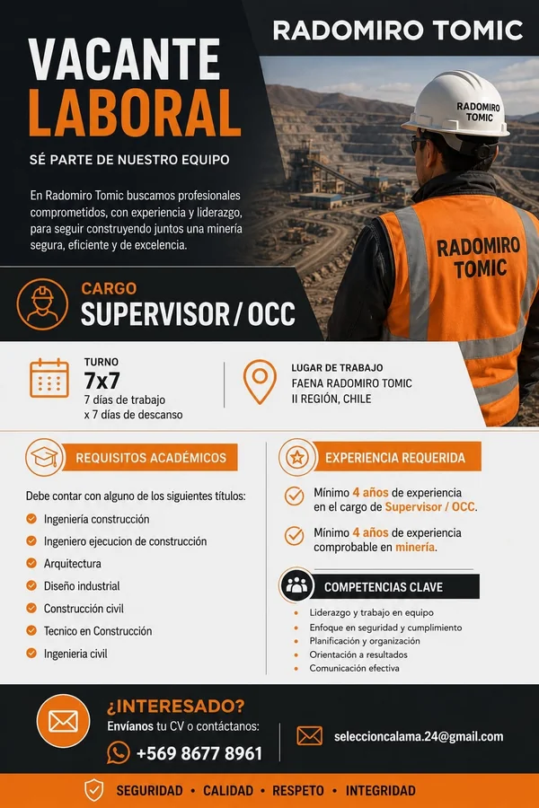 Supervisor de Operaciones en Minería - imagen 1